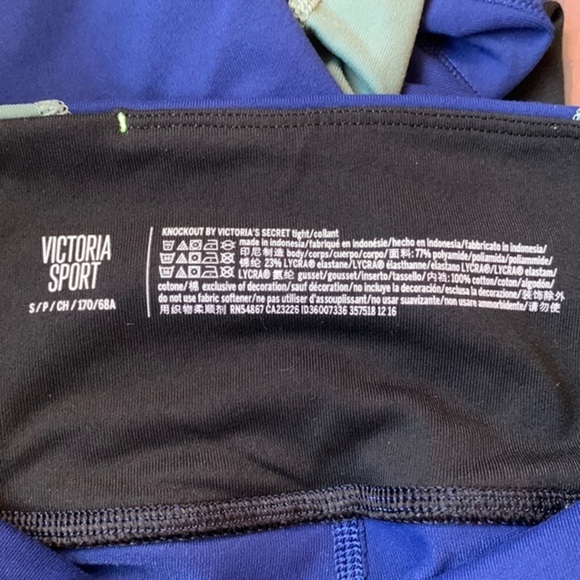 Knockout by Victoria’s Secret Sport Blue & Green Tight Leggings - Picture 7 of 7